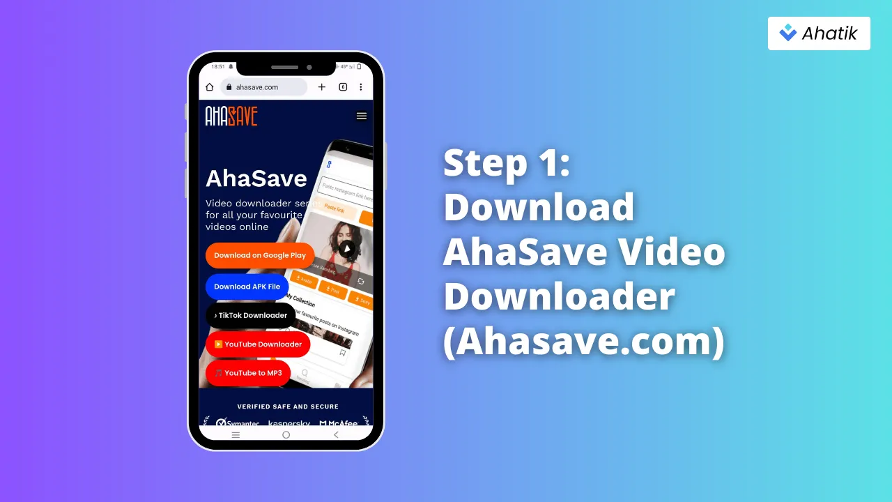Step 1 Download Ahasave - Ahatik